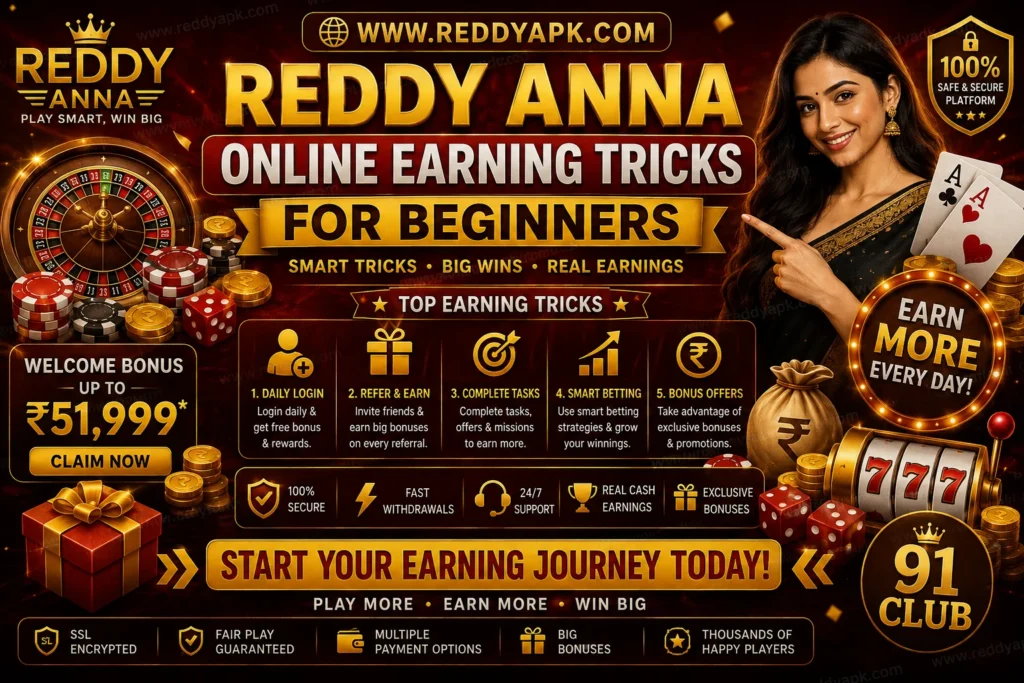 Reddy Anna Online Earning Tricks for Beginners