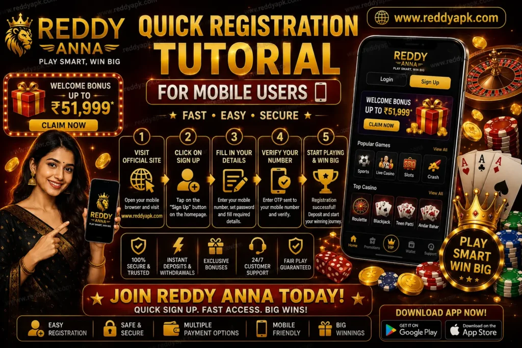 Reddy Anna Quick Registration Tutorial for Mobile Users